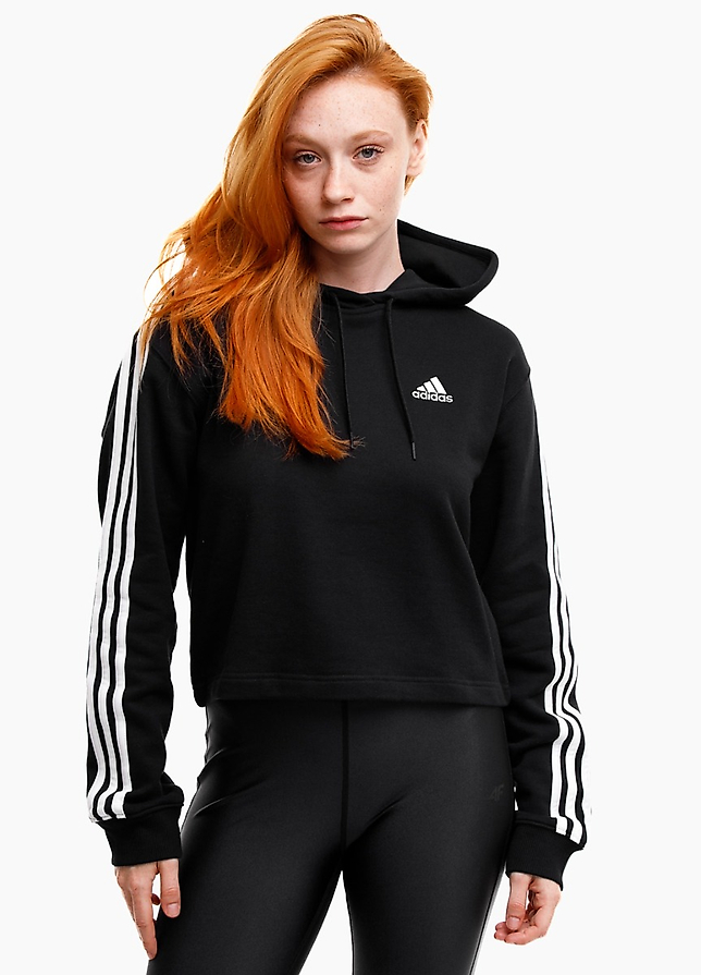 adidas Bluza damska Essentials 3-Stripes French Terry Crop Hoodie IC8767 adidas Bluza damska Essentials 3-Stripes French Terry Crop Hoodie IC8767