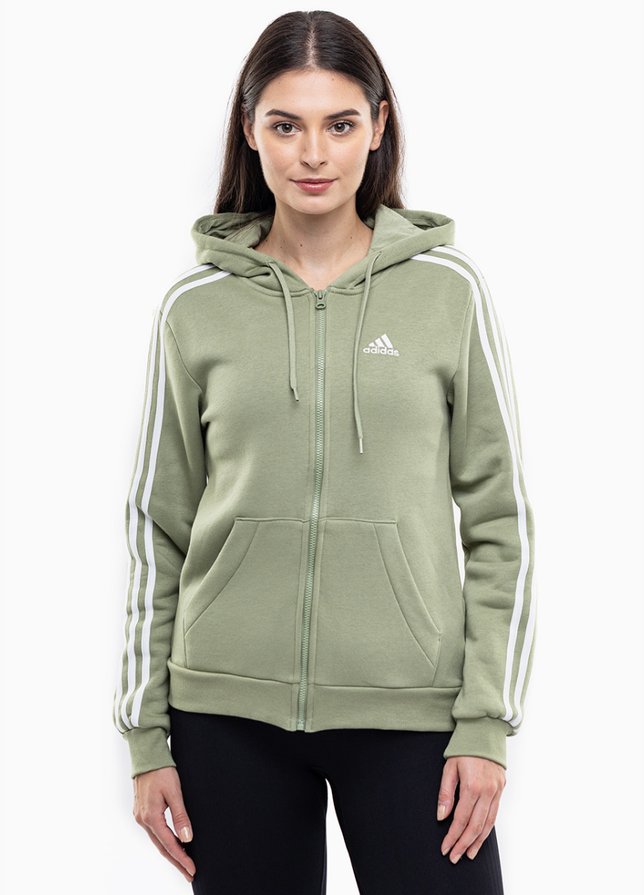 adidas Bluza damska Essentials FL 3S Full-Zip Hoodie JP2352 adidas Bluza damska Essentials FL 3S Full-Zip Hoodie JP2352