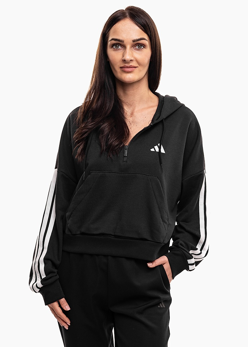 adidas Dames Hoodie Essentials 3-Stripes French Terry Quarter-Zip Hoodie JN1956