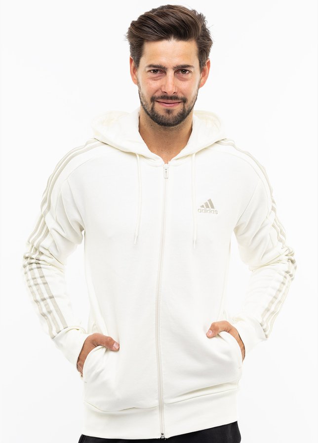adidas Bluza męska Essentials French Terry 3-Stripes Full-Zip Hoodie IS1373 adidas Bluza męska Essentials French Terry 3-Stripes Full-Zip Hoodie IS1373