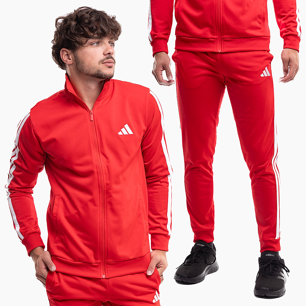 adidas Heren trainingspak Sportswear Basic 3-Stripes Tricot JX8731