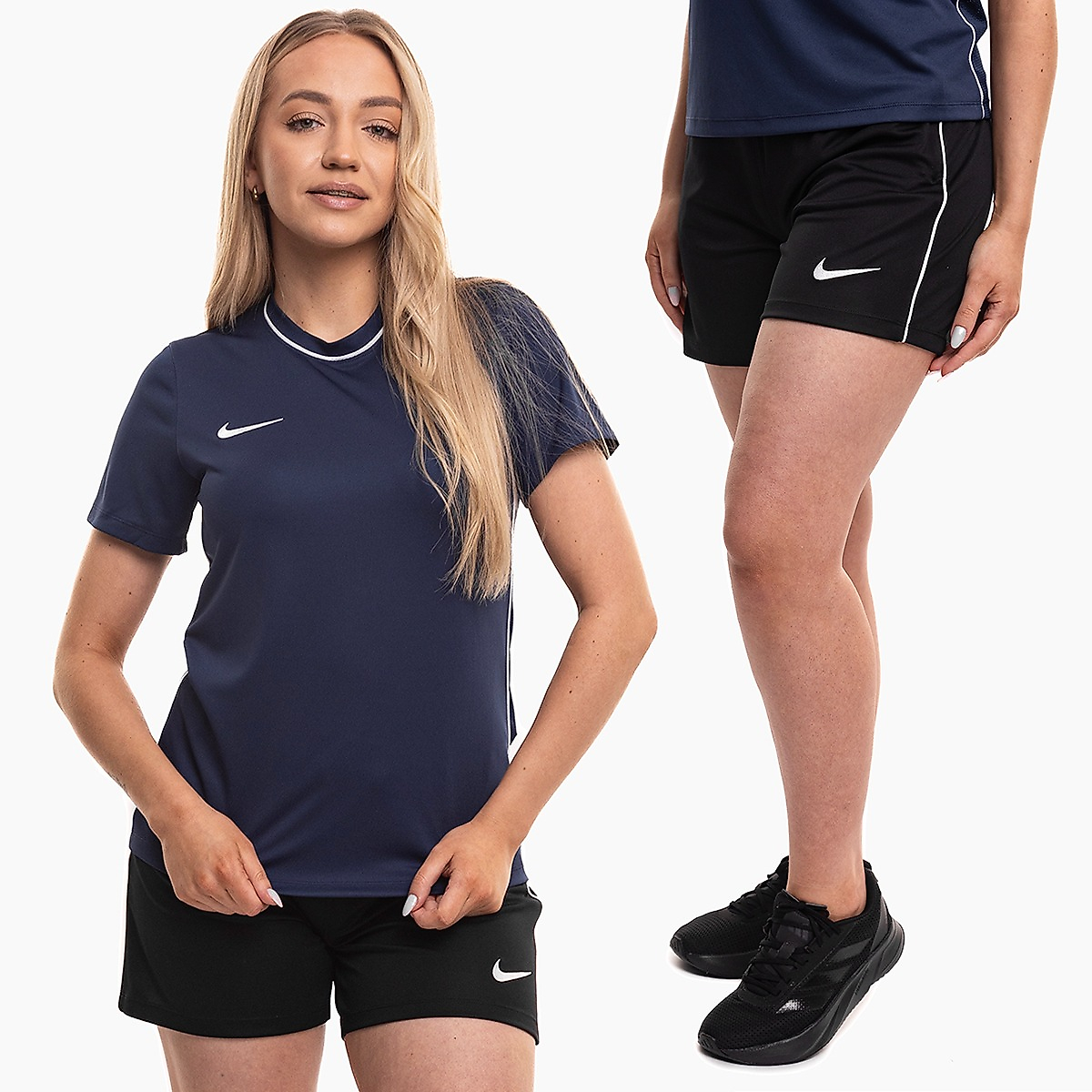 Nike dames sportset shirt shorts Dri-Fit Park 26 HM7160 410/HM7162 010
