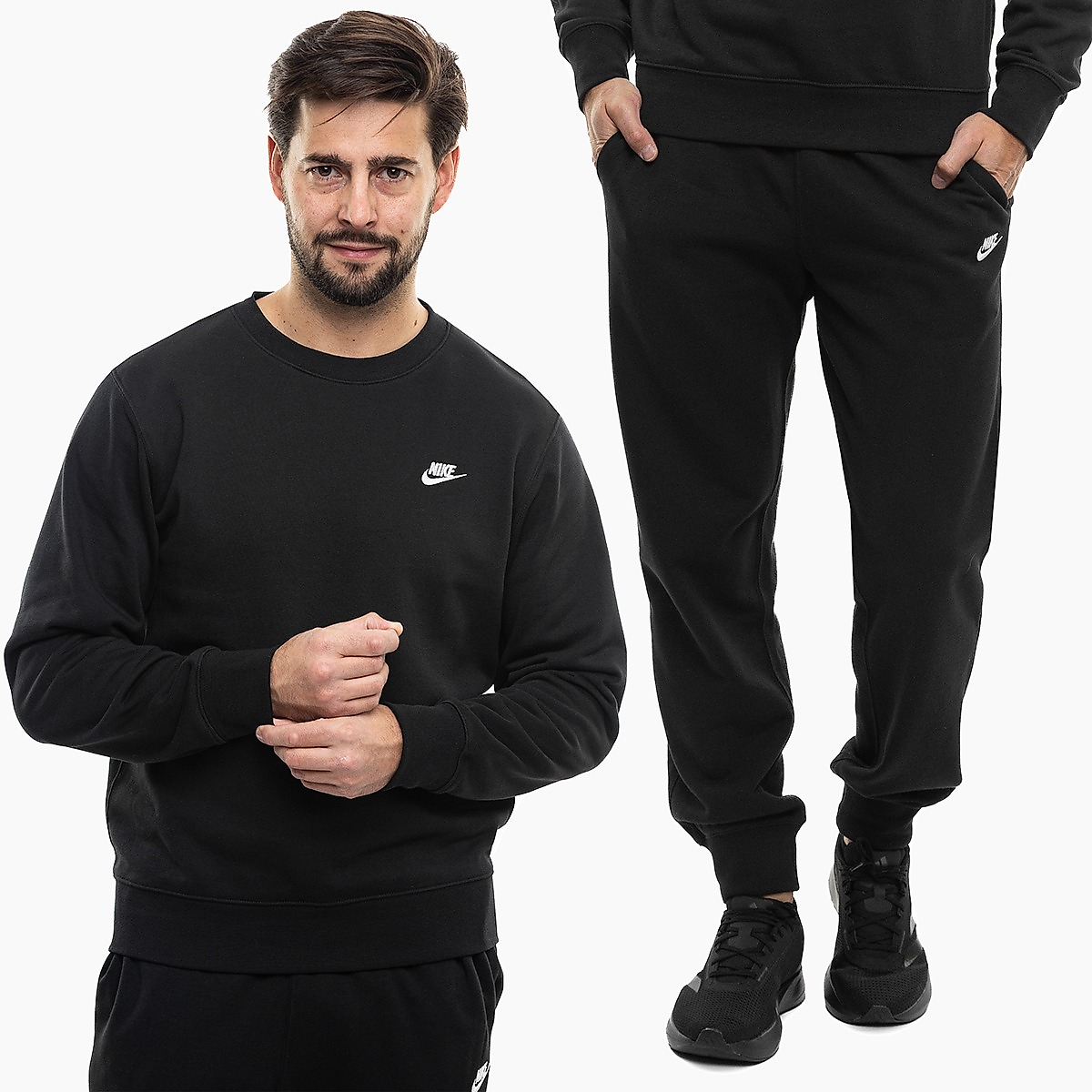 Nike Heren trainingspak Club FT FN3888 010/FN3801 010