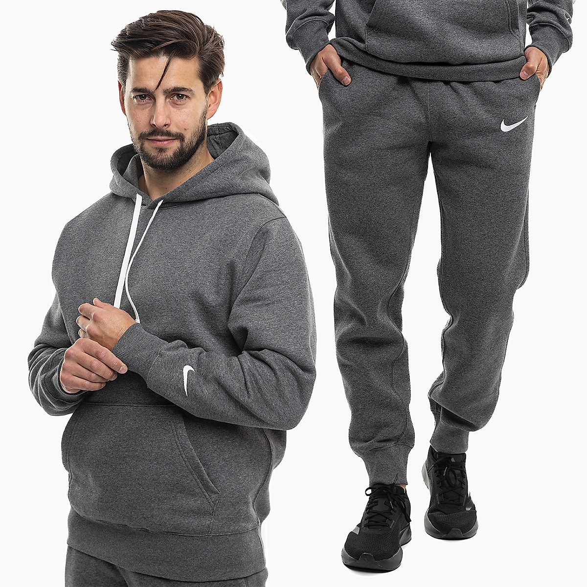 Nike Heren trainingspak Park 26 Fleece Pull Over Hooded IO9035 071/IB1248 071