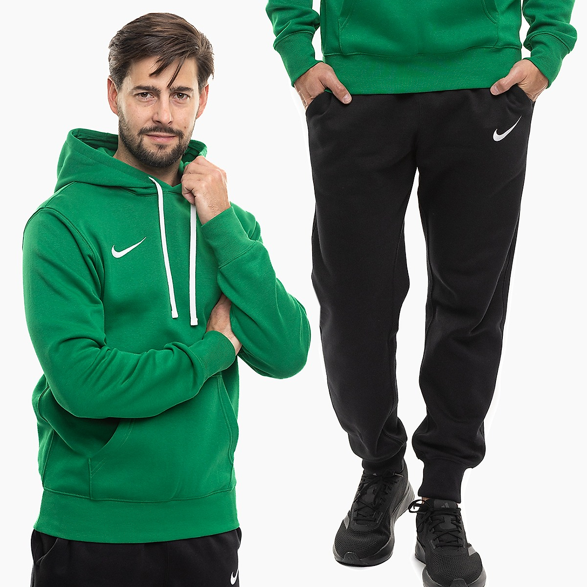 Nike Heren trainingspak Park 26 Fleece Pull Over Hoodie IB1222 302/IB1248 010