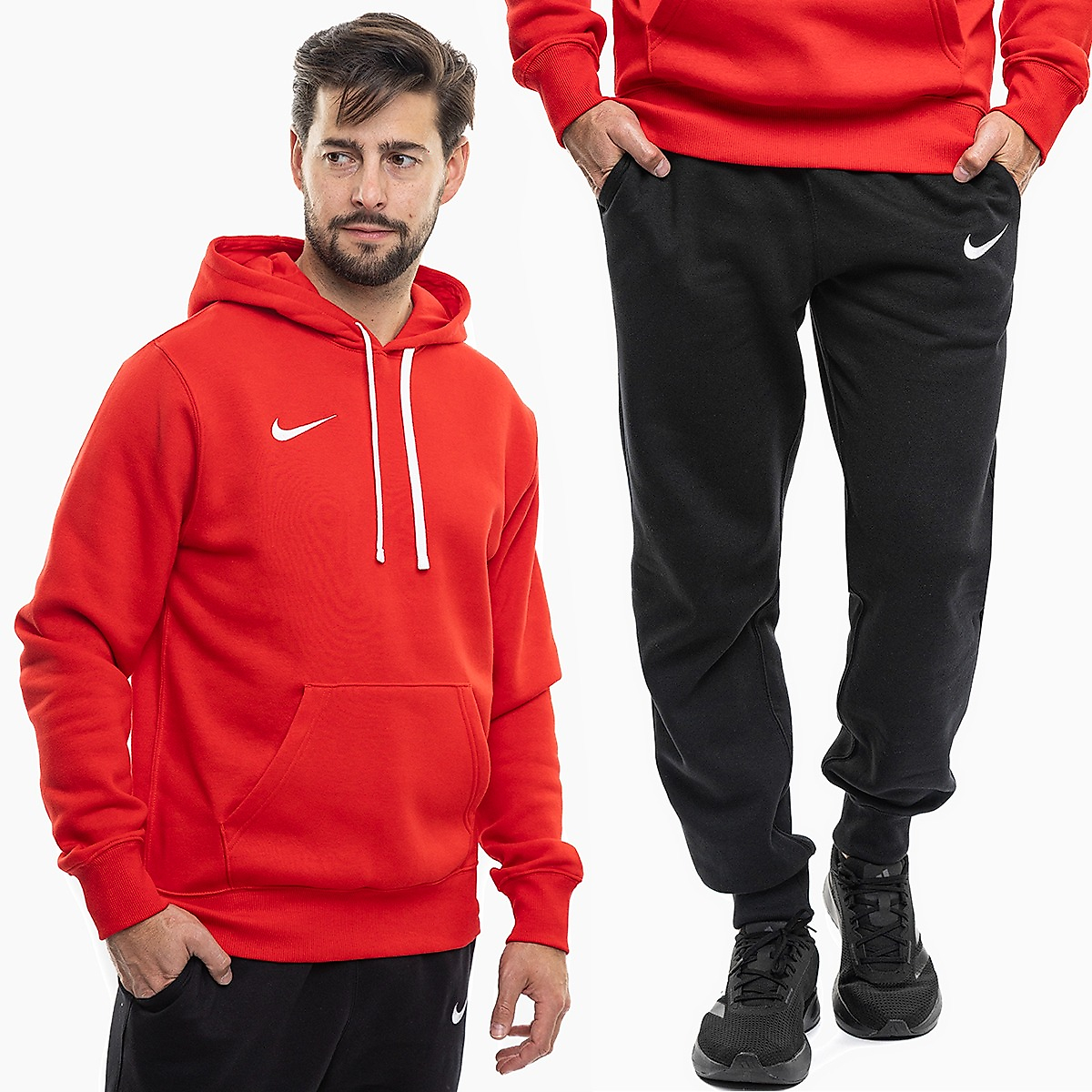 Nike Heren trainingspak Park 26 Fleece Pull Over Hoodie IB1222 657/IB1248 010
